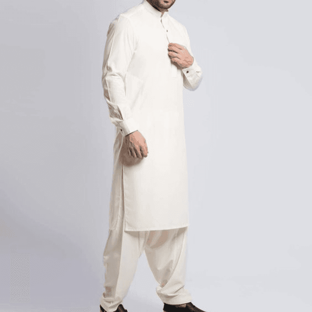 Cream Cotton Suit